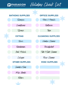 List of holiday items for a grooming salon